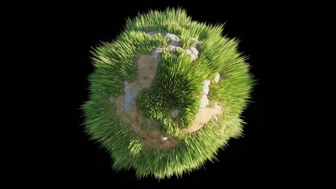 Procedural Grass With Rocks - Blender shaders