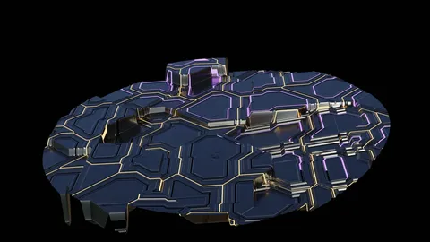 Procedural Tech Object - Blender shaders