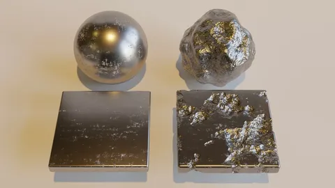 Procedural Silver Metal - Blender shaders