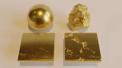 Procedural Gold Metal - Blender shaders