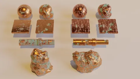 Procedural Copper Metal - Blender shaders