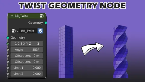 Twist Geometry Node - Blender geometry nodes