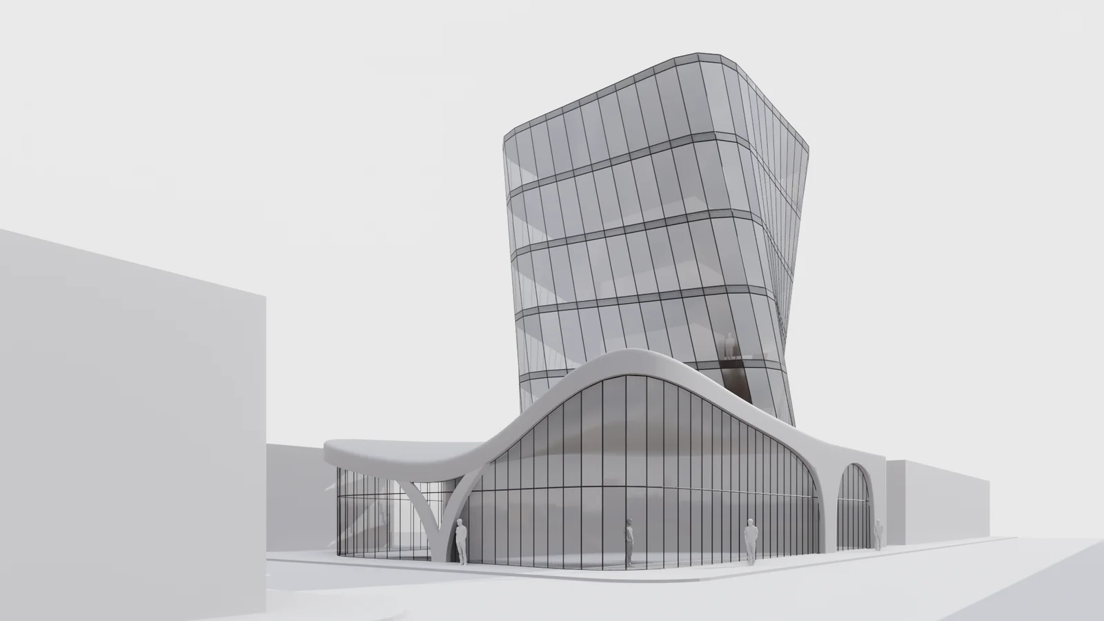 Twisted Tower with Curved Podium screenshot 4