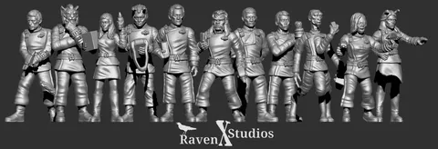 TWOK Officer Bundle 1 - Blender 3d models