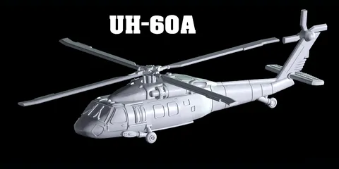 UH-60A Black Hawk With Crew - Blender 3d models
