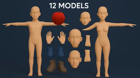 Ultimate Basemesh Pack - Free - Blender 3d models