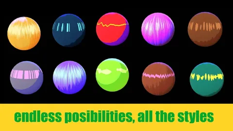 Anime Toon Hair Shader - Blender shaders