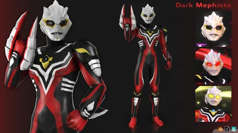 Ultraman Dark Mephisto - Blender 3d models