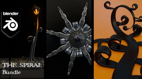 Unfolding Spiral Curves Bundle - Blender geometry nodes