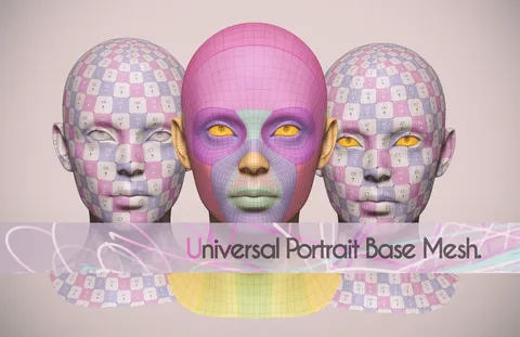 Universal Head Topology - Blender 3d models