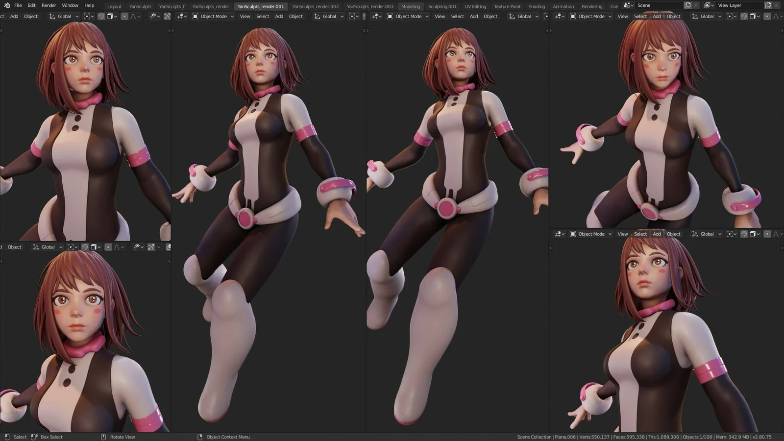 Uraraka Ochako Character Creation screenshot 2