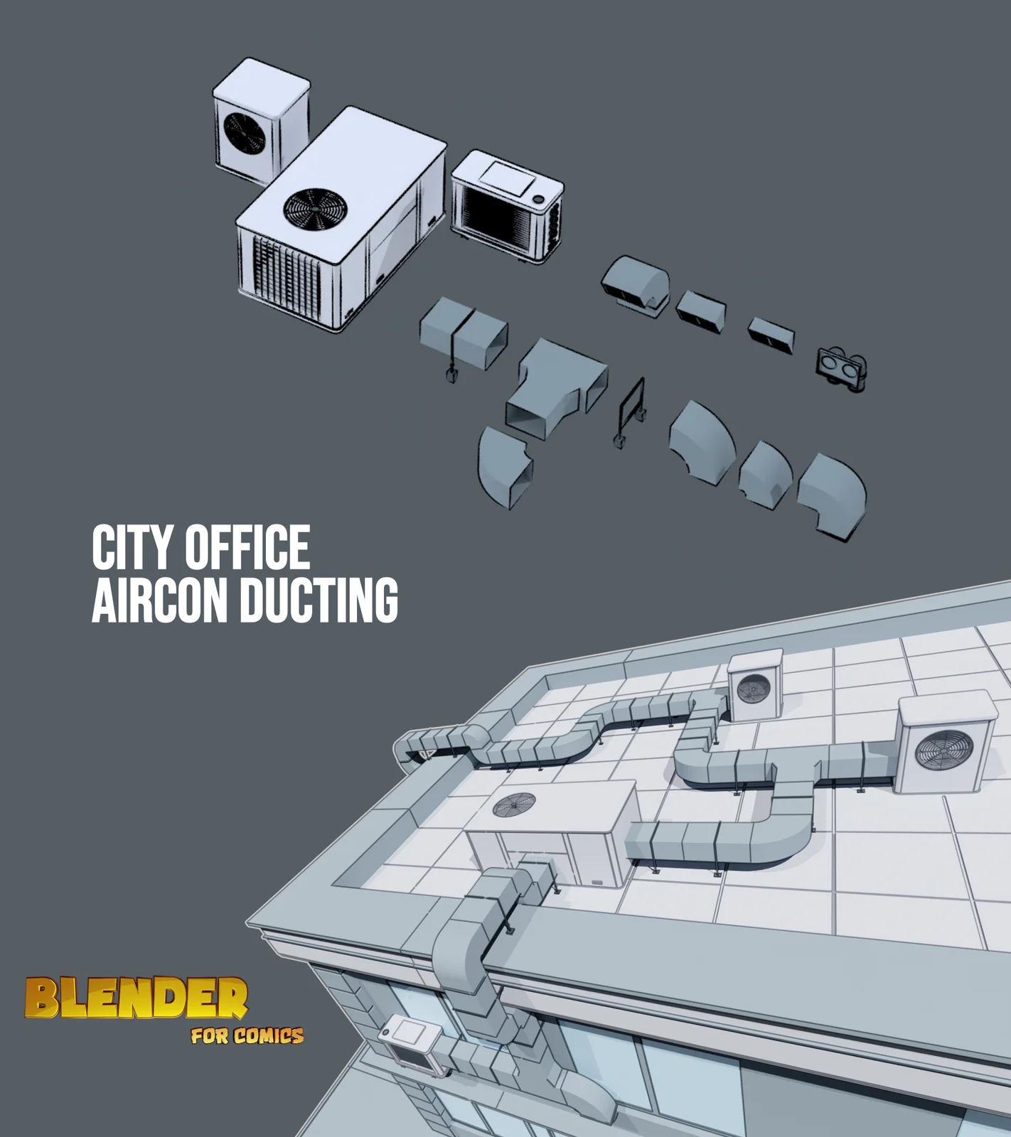 Urban City Tower Kitbash screenshot 3