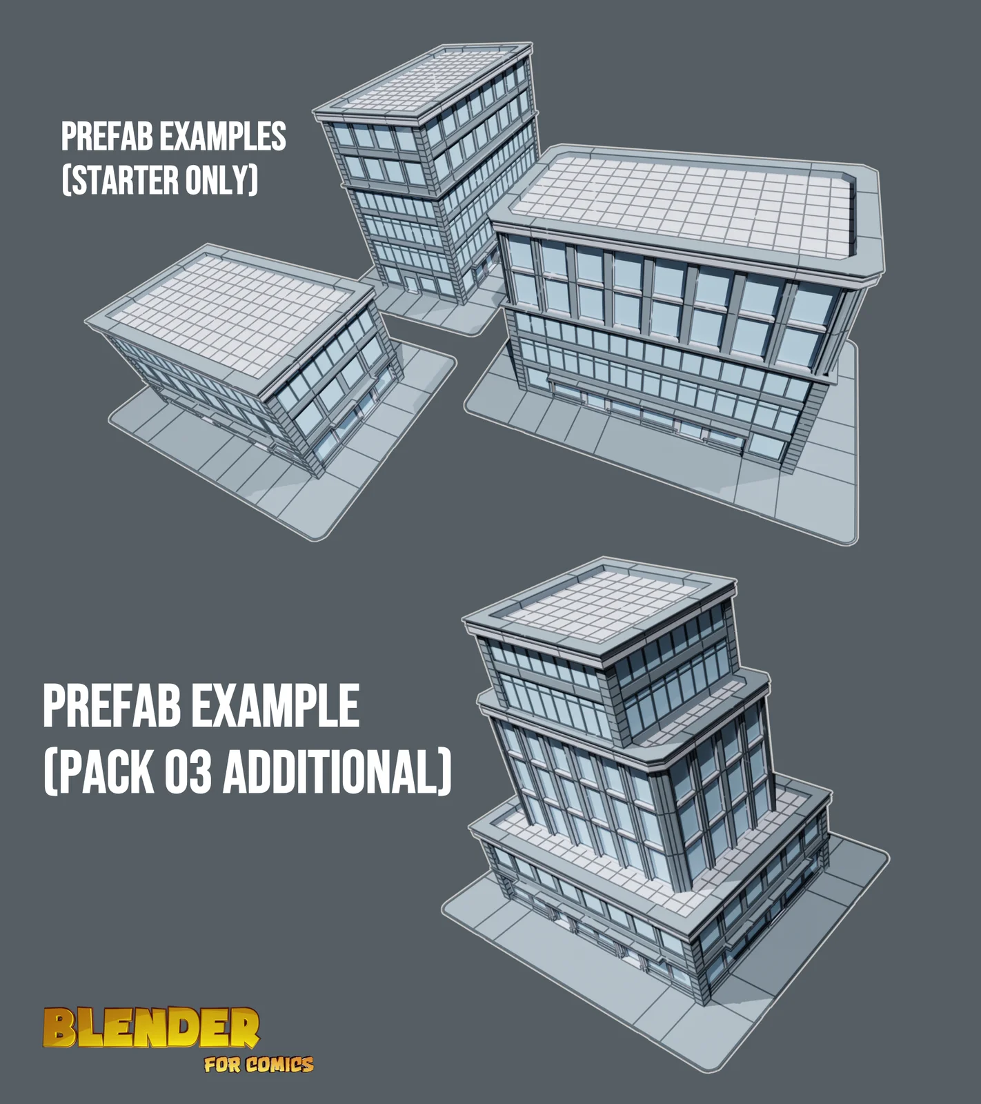 Urban City Tower Kitbash screenshot 5