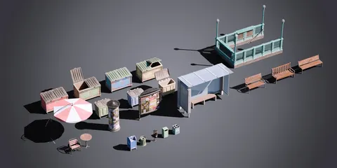 Urban Props - Blender 3d models