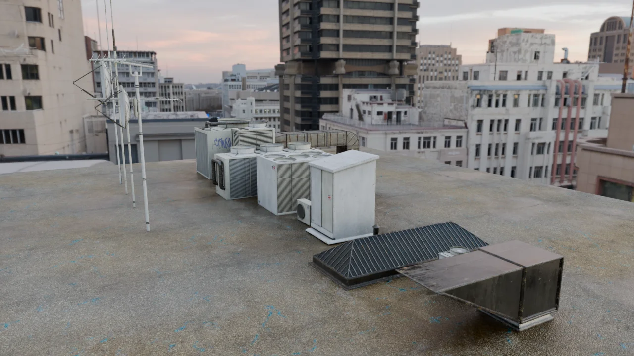 Urban Rooftop Asset Pack screenshot 2