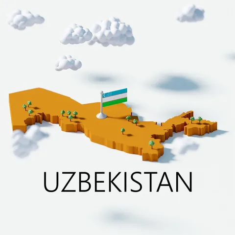 Uzbekistan Map - Blender 3d models