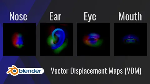 Facial Features VDM Pack - Blender sculpting brushes