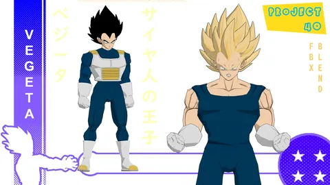 Rigged Vegeta - Blender 3d models