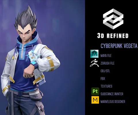 Vegeta Cyberpunk - Blender 3d models