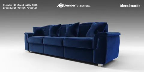 Velvet Sofa - Blender 3d models