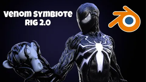 Venom Symbiote Rig - Blender geometry nodes