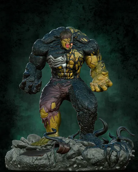 Venomized Hulk - Blender 3d models