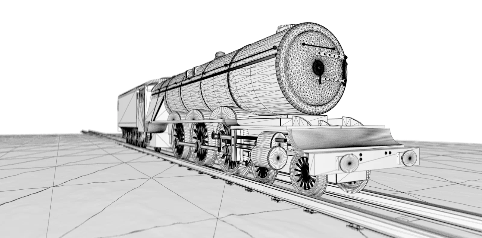 Steam Train Base Mesh screenshot 3