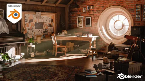 Vintage Interior - Blender scenes