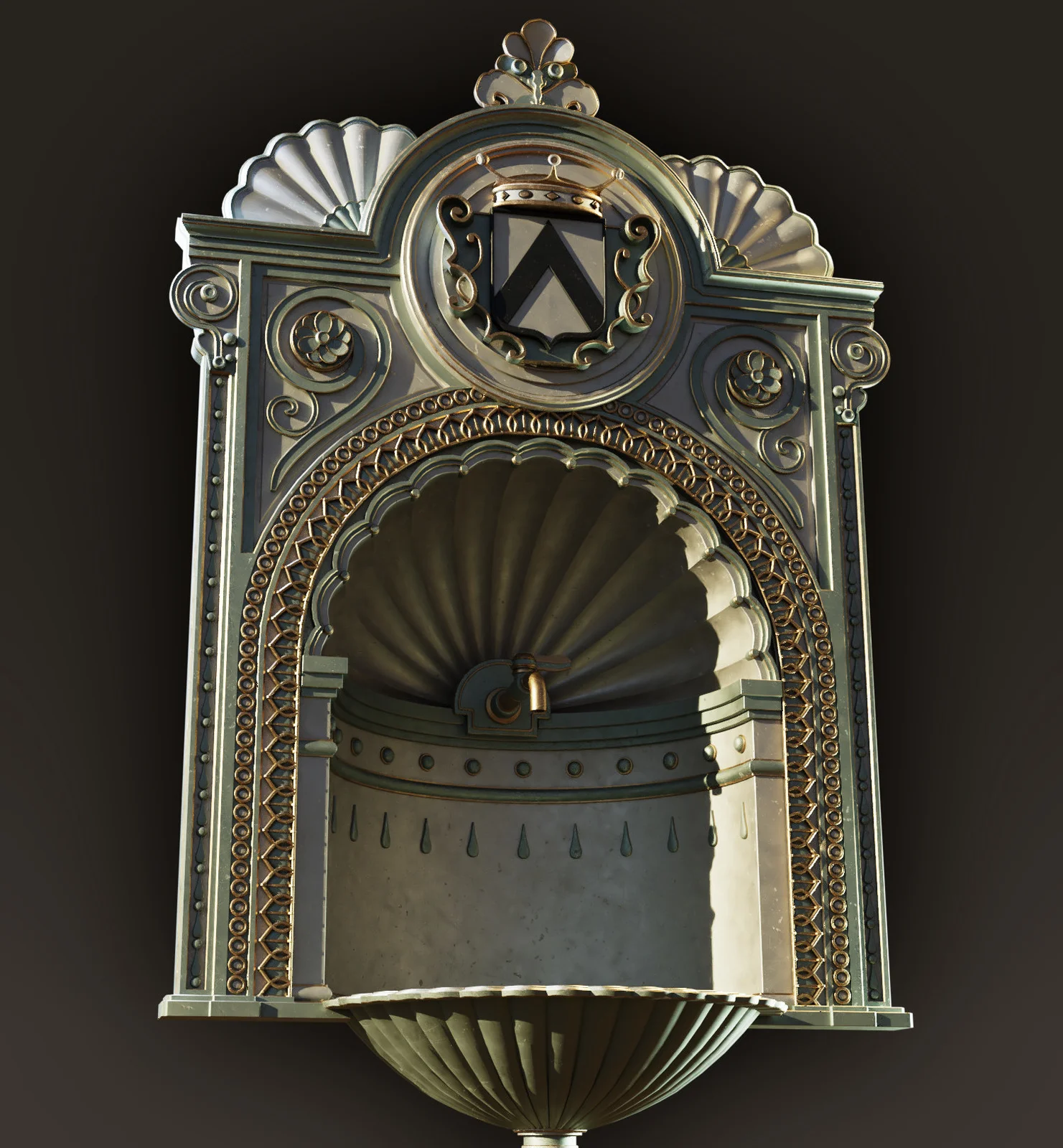 Vintage Public Wall Fountain screenshot 2