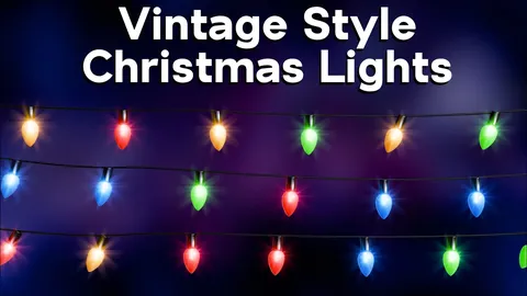 Vintage Style Christmas Lights - Blender geometry nodes