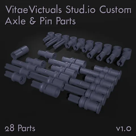 Technic Axle & Pin Pack - Blender 3d models