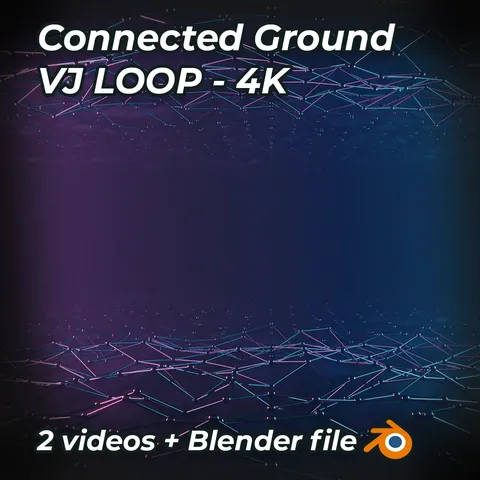 Connected Ground VJ Loop - Blender geometry nodes
