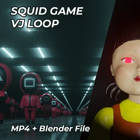 Squid Game VJ Loops - Blender scenes