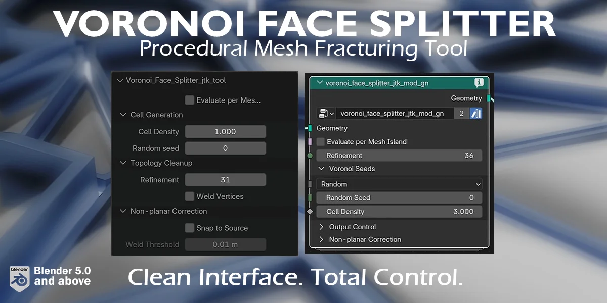 Voronoi Face Splitter screenshot 4