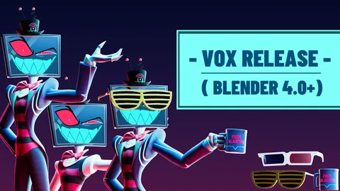 Vox - Hazbin Hotel - Blender 3d models