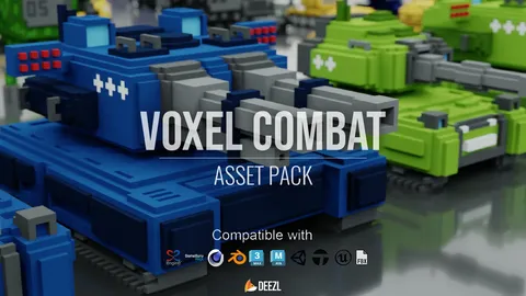 Voxel Combat Asset Pack - Blender 3d models