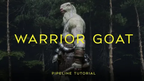 Warrior Goat Character Design Pipeline - Blender tutorials & courses