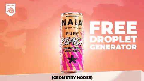 Water Droplets - Blender geometry nodes