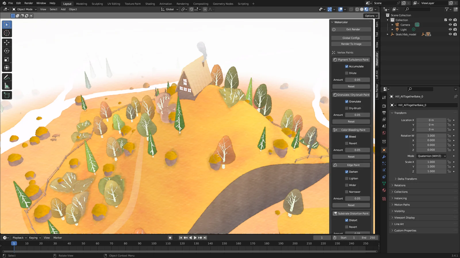 Watercolor Renderer screenshot 2