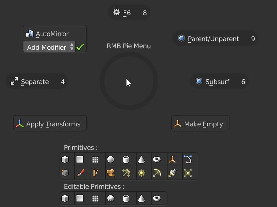 Wazou RMB Pie Menu screenshot 2