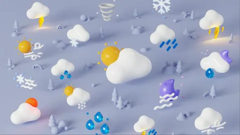 Weatherly 3D Icons - Blender 3d models