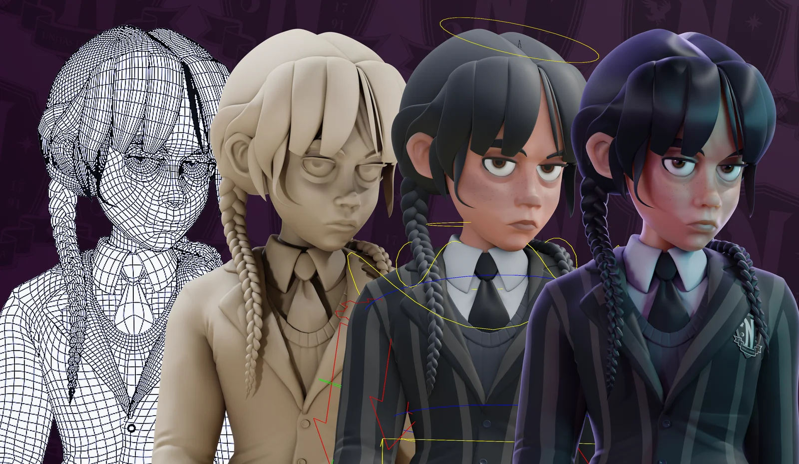 Wednesday Addams Sculpting Video screenshot 2