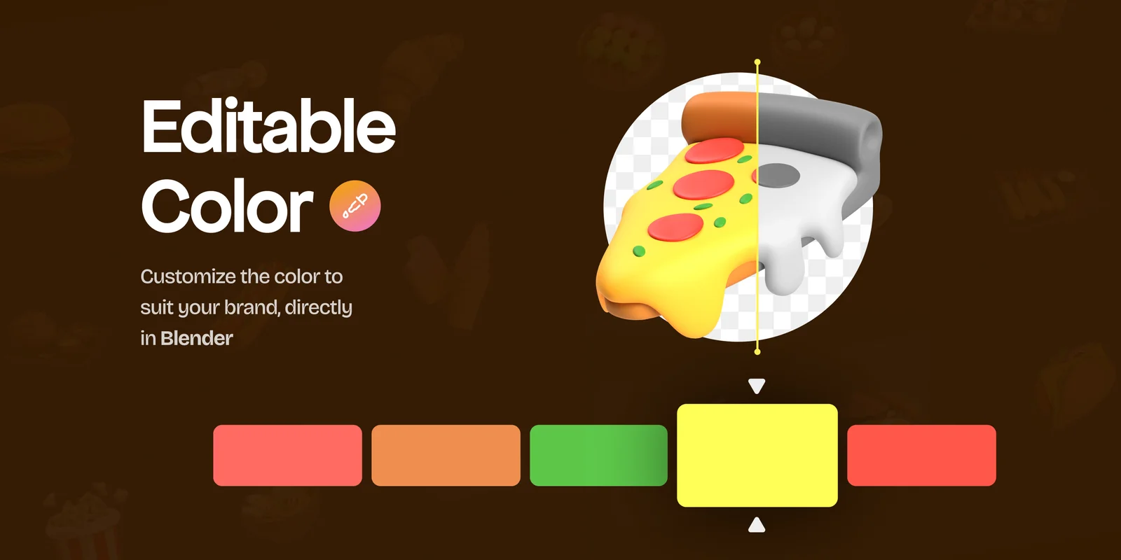 Western & Asian Foods 3D Icons screenshot 3