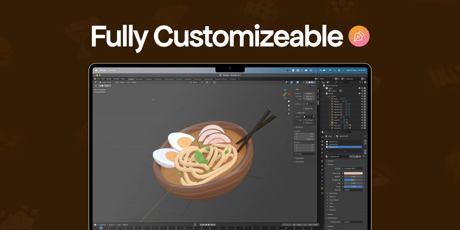 Western & Asian Foods 3D Icons screenshot 6