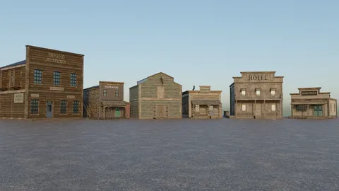 Western Buildings Pack 05 - Blender 3d models