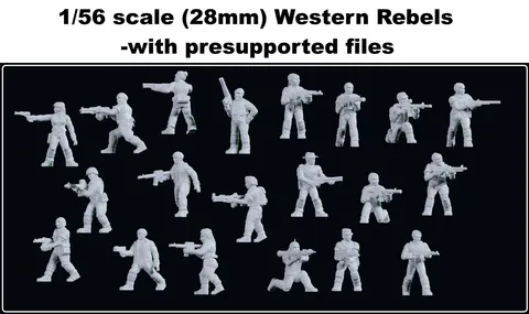 Western Rebels Miniatures - Blender 3d models