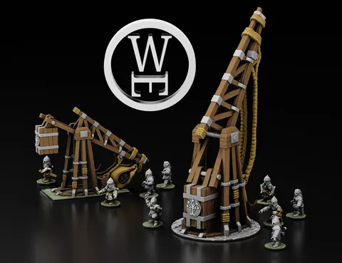 White Tree Trebuchet - Blender 3d models