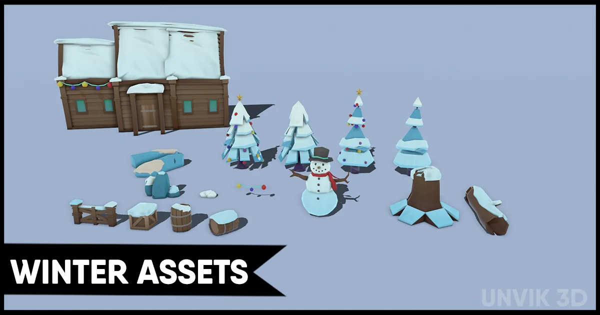 Winter Lowpoly Assets screenshot 3