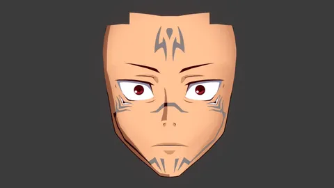 Ryomen Sukuna Head Model - Blender 3d models