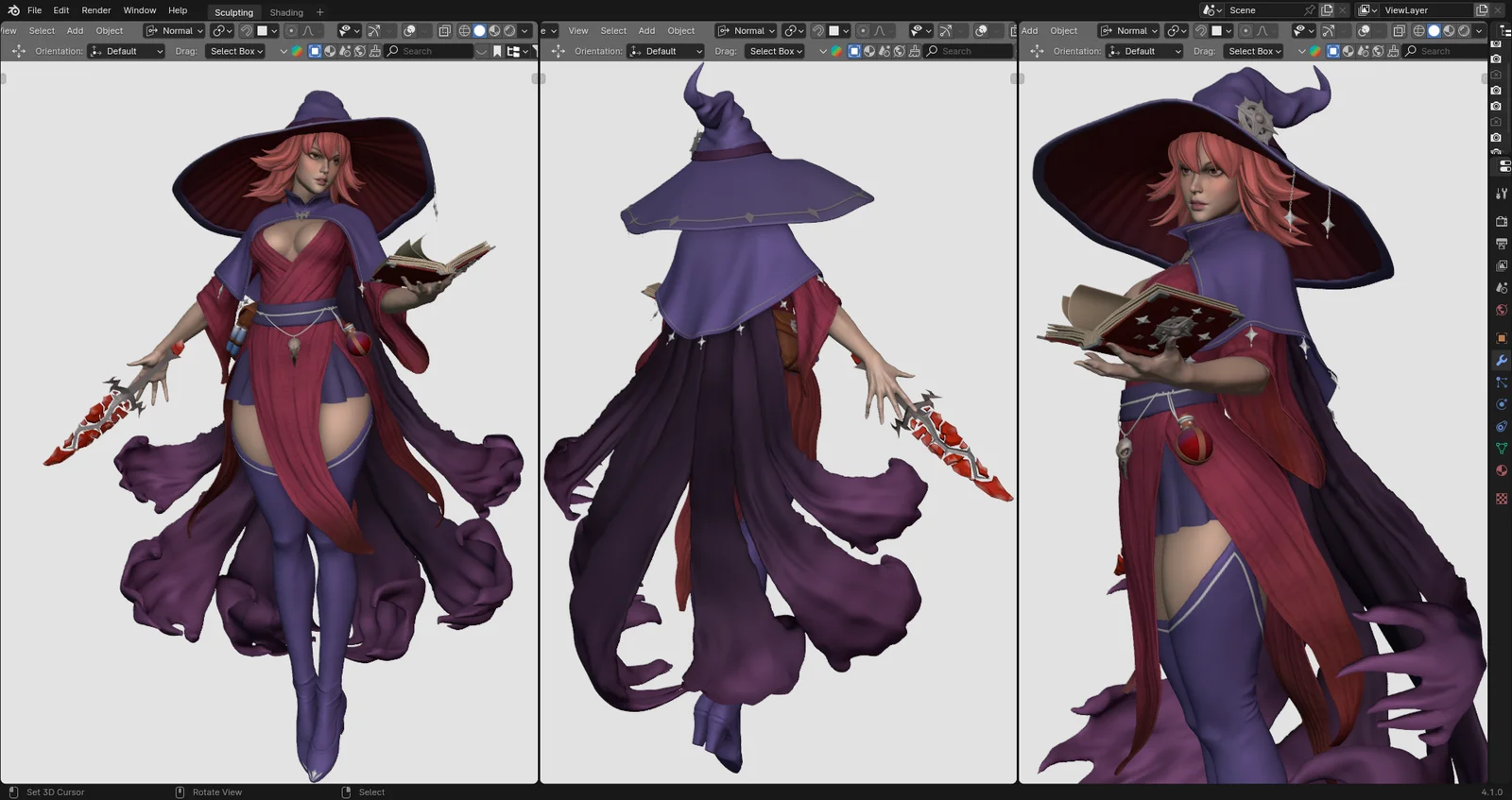 Witcher Character Sculpt Process screenshot 6